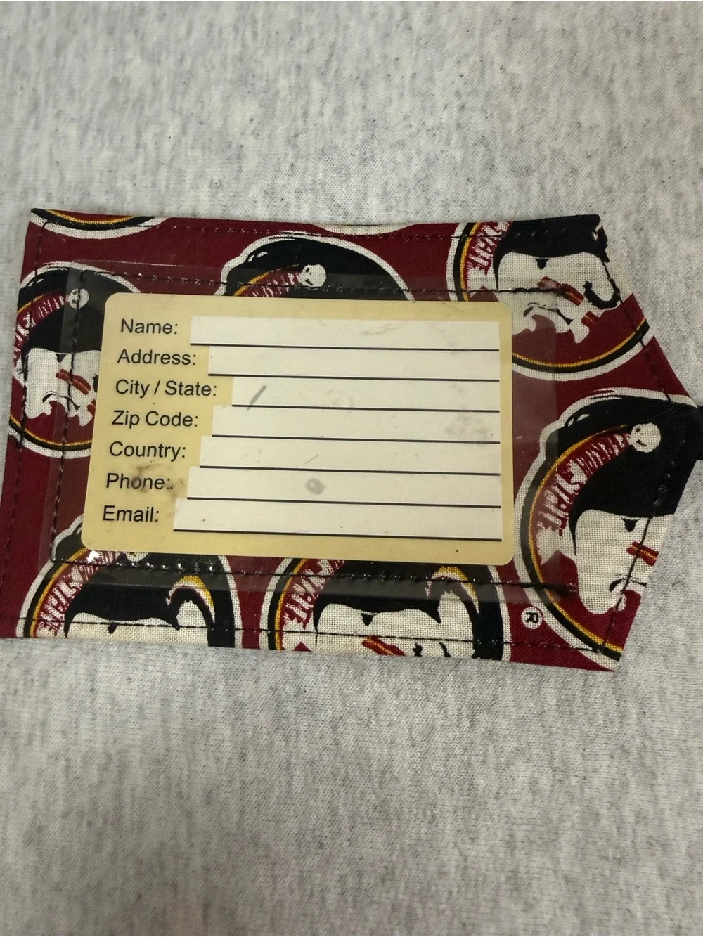 SAX Florida State Seminoles Luggage Tag - NWT